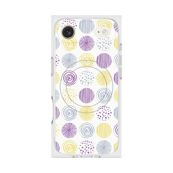 Premium Square Case with MagSafe［ Nordic Circle - Purple ］