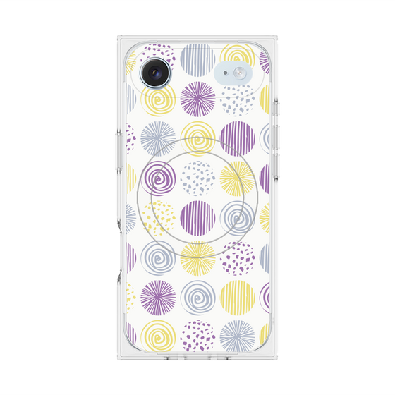 Premium Square Case with MagSafe［ Nordic Circle - Purple ］