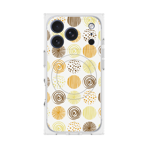 Premium Square Case with MagSafe［ Nordic Circle - Orange ］