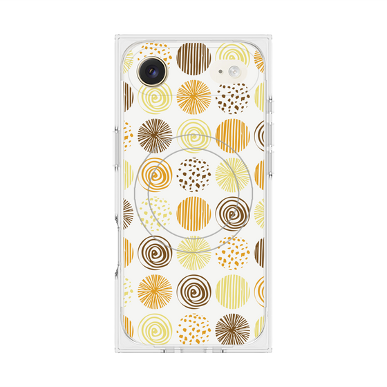 Premium Square Case with MagSafe［ Nordic Circle - Orange ］