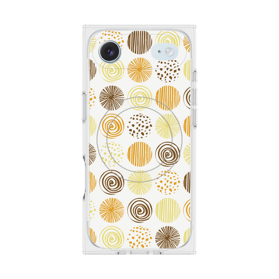 Premium Square Case with MagSafe［ Nordic Circle - Orange ］