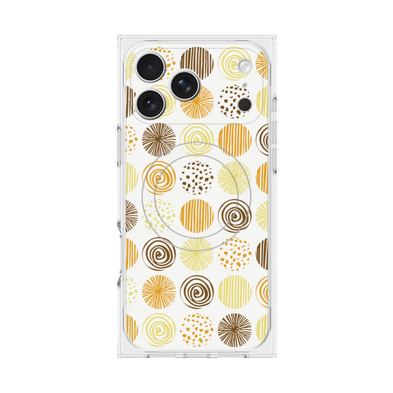 Premium Square Case with MagSafe［ Nordic Circle - Orange ］