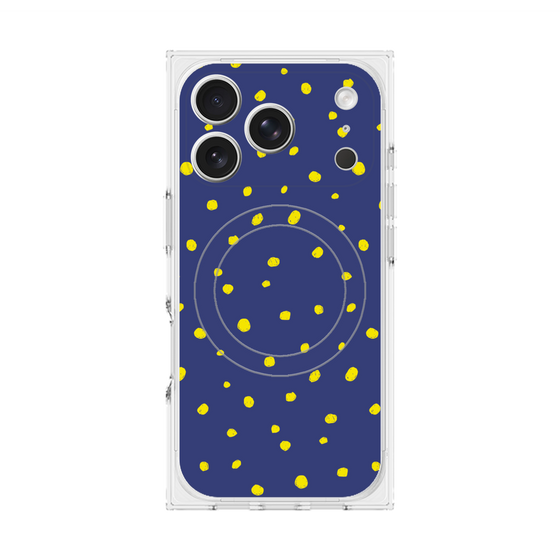 Premium Square Case with MagSafe［ Drawing Dot - Navy ］