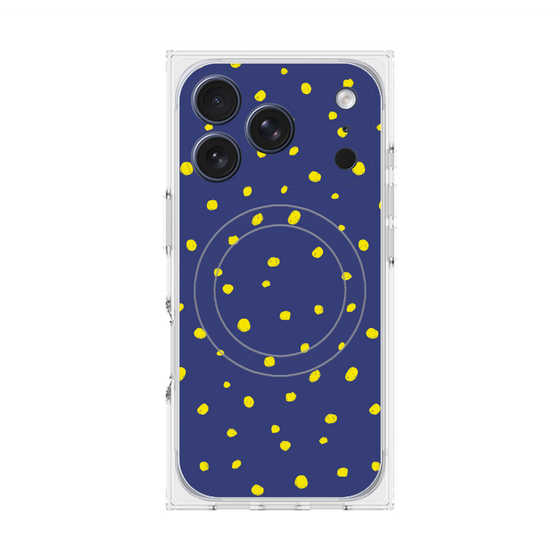 Premium Square Case with MagSafe［ Drawing Dot - Navy ］