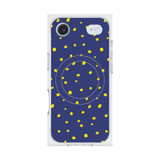 Premium Square Case with MagSafe［ Drawing Dot - Navy ］