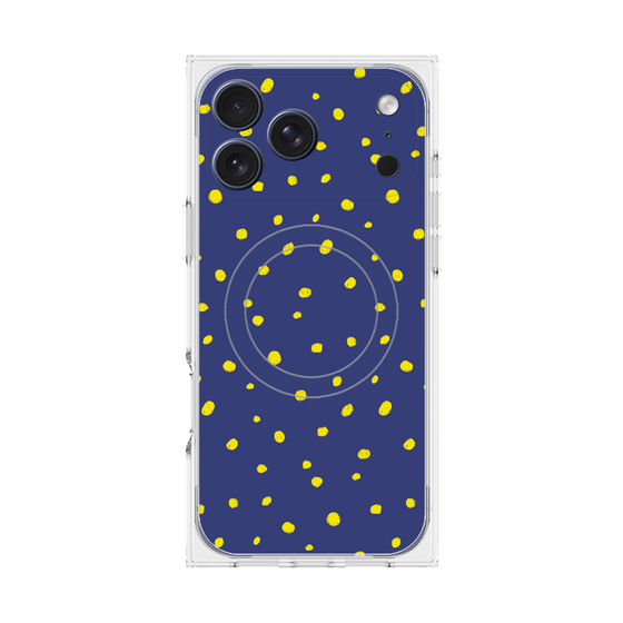 Premium Square Case with MagSafe［ Drawing Dot - Navy ］