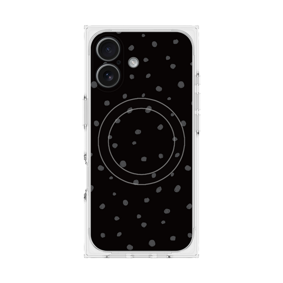 Premium Square Case with MagSafe［ Drawing Dot - Black ］