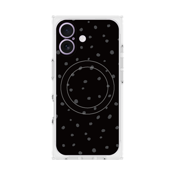 Premium Square Case with MagSafe［ Drawing Dot - Black ］