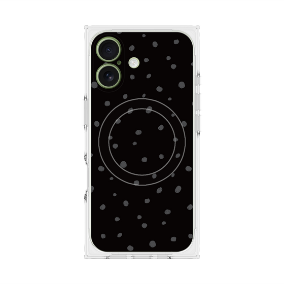 Premium Square Case with MagSafe［ Drawing Dot - Black ］