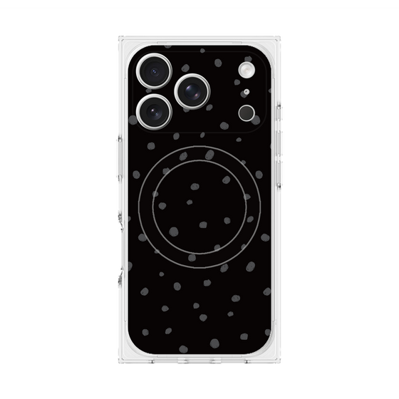 Premium Square Case with MagSafe［ Drawing Dot - Black ］
