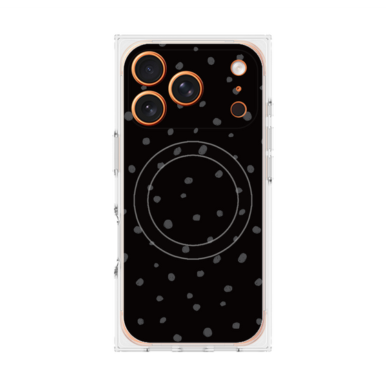 Premium Square Case with MagSafe［ Drawing Dot - Black ］