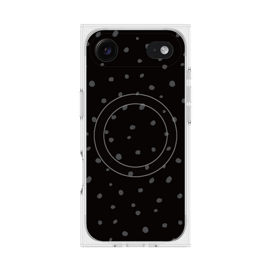 Premium Square Case with MagSafe［ Drawing Dot - Black ］