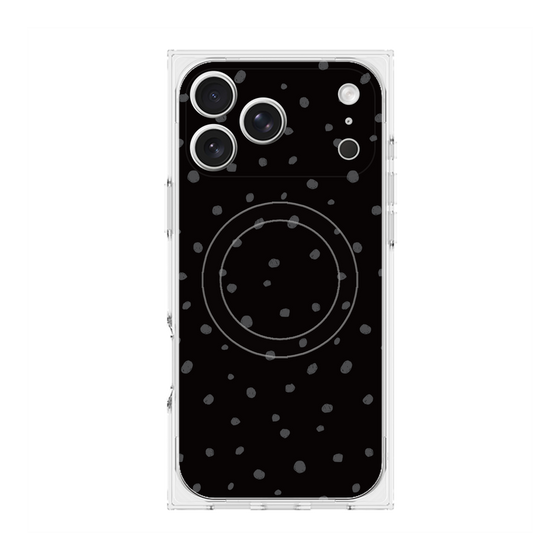 Premium Square Case with MagSafe［ Drawing Dot - Black ］