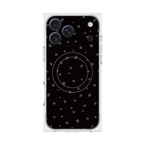 Premium Square Case with MagSafe［ Drawing Dot - Black ］