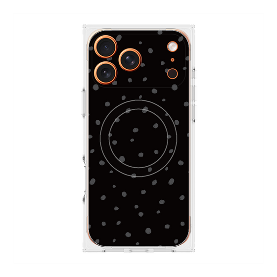 Premium Square Case with MagSafe［ Drawing Dot - Black ］