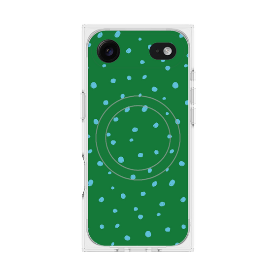 Premium Square Case with MagSafe［ Drawing Dot - Green ］