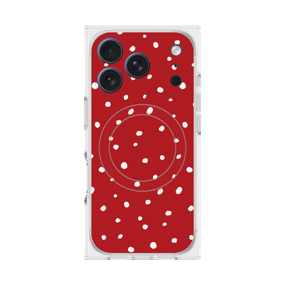 Premium Square Case with MagSafe［ Drawing Dot - Red ］