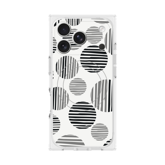 Premium Square Case with MagSafe［ Nordic Dot - Black ］