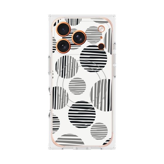 Premium Square Case with MagSafe［ Nordic Dot - Black ］