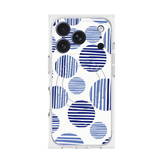 Premium Square Case with MagSafe［ Nordic Dot - Blue ］