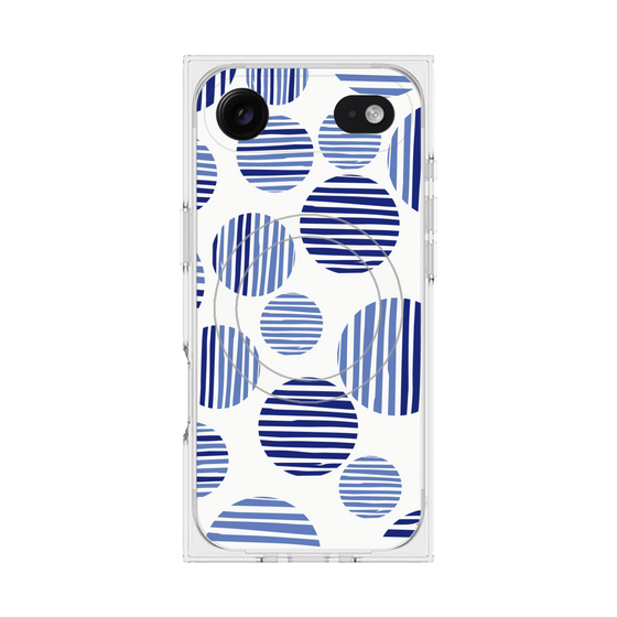 Premium Square Case with MagSafe［ Nordic Dot - Blue ］