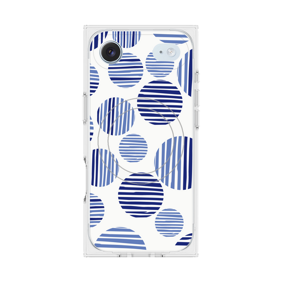 Premium Square Case with MagSafe［ Nordic Dot - Blue ］