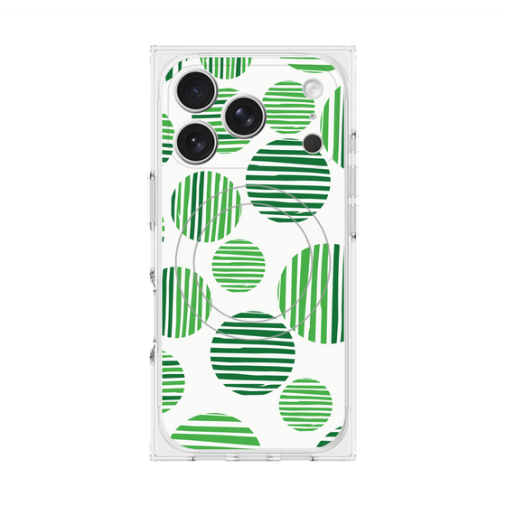 Premium Square Case with MagSafe［ Nordic Dot - Green ］