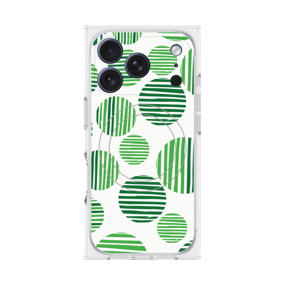 Premium Square Case with MagSafe［ Nordic Dot - Green ］