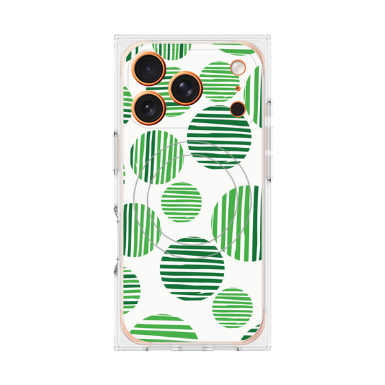 Premium Square Case with MagSafe［ Nordic Dot - Green ］