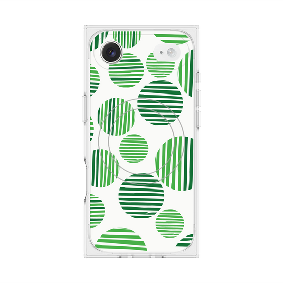 Premium Square Case with MagSafe［ Nordic Dot - Green ］