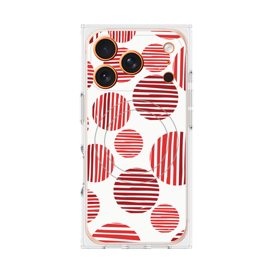 Premium Square Case with MagSafe［ Nordic Dot - Red ］