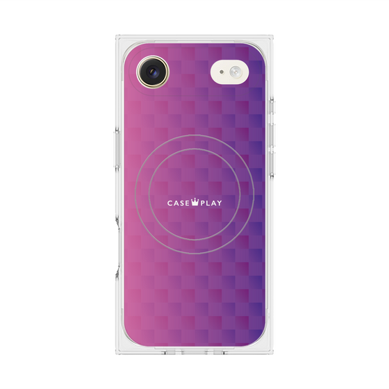 Premium Square Case with MagSafe［ CASEPLAY Check - Purple ］