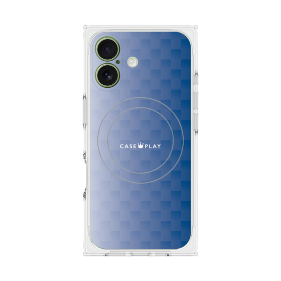 Premium Square Case with MagSafe［ CASEPLAY Check - Blue ］