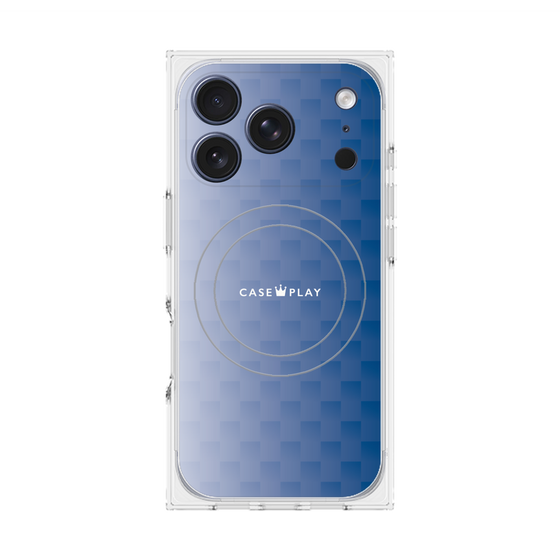 Premium Square Case with MagSafe［ CASEPLAY Check - Blue ］
