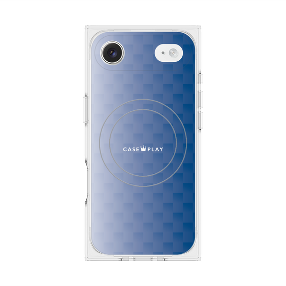 Premium Square Case with MagSafe［ CASEPLAY Check - Blue ］