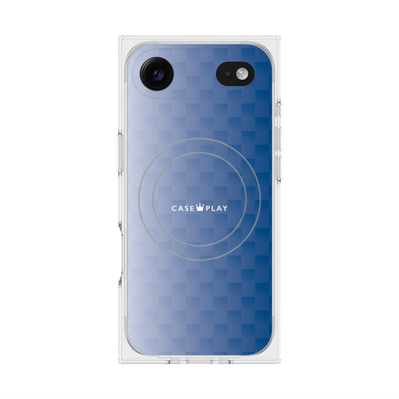 Premium Square Case with MagSafe［ CASEPLAY Check - Blue ］