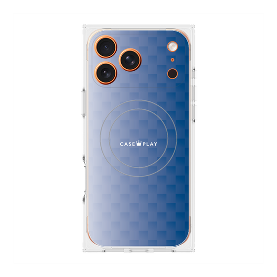 Premium Square Case with MagSafe［ CASEPLAY Check - Blue ］