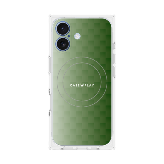 Premium Square Case with MagSafe［ CASEPLAY Check - Green ］