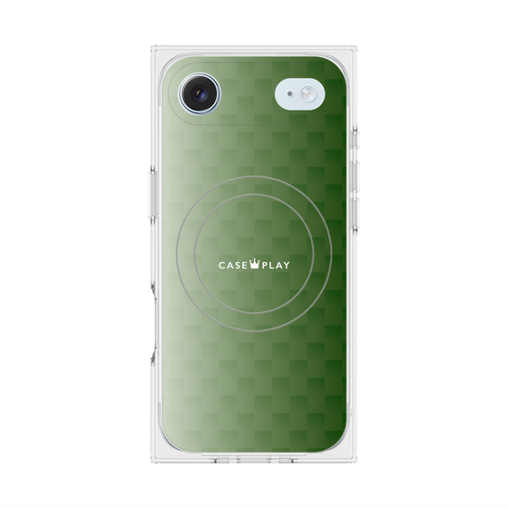 Premium Square Case with MagSafe［ CASEPLAY Check - Green ］
