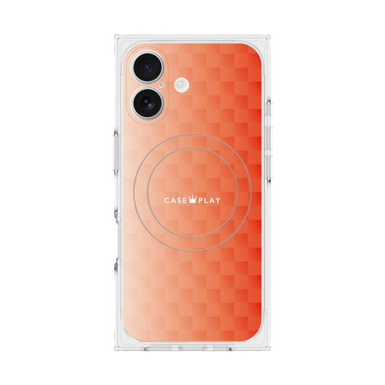 Premium Square Case with MagSafe［ CASEPLAY Check - Orange ］