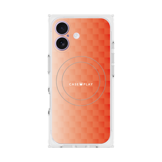 Premium Square Case with MagSafe［ CASEPLAY Check - Orange ］