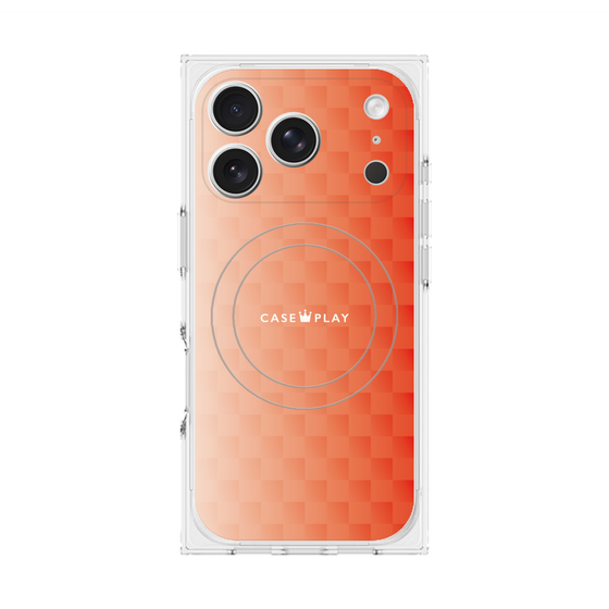 Premium Square Case with MagSafe［ CASEPLAY Check - Orange ］