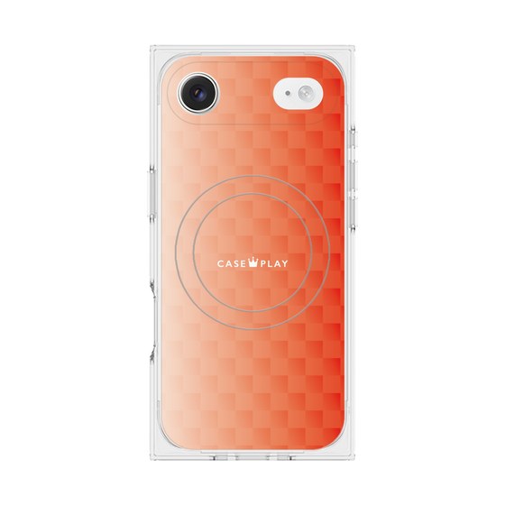 Premium Square Case with MagSafe［ CASEPLAY Check - Orange ］