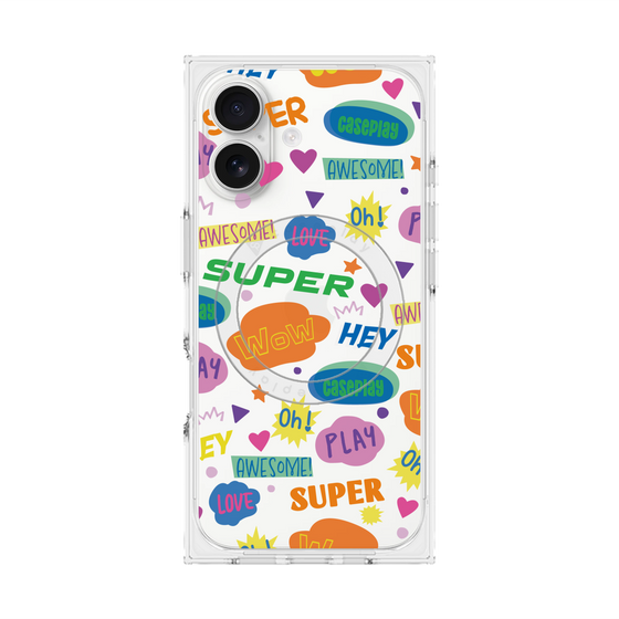 Premium Square Case with MagSafe［ Original - Colorful Moji ］