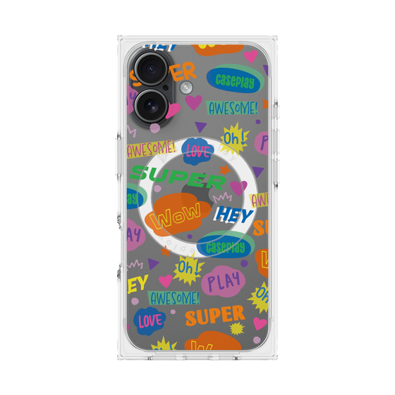 Premium Square Case with MagSafe［ Original - Colorful Moji ］