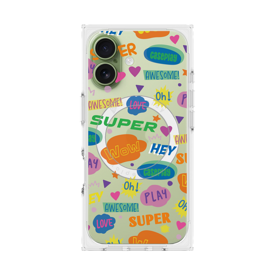 Premium Square Case with MagSafe［ Original - Colorful Moji ］