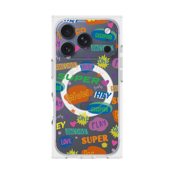 Premium Square Case with MagSafe［ Original - Colorful Moji ］