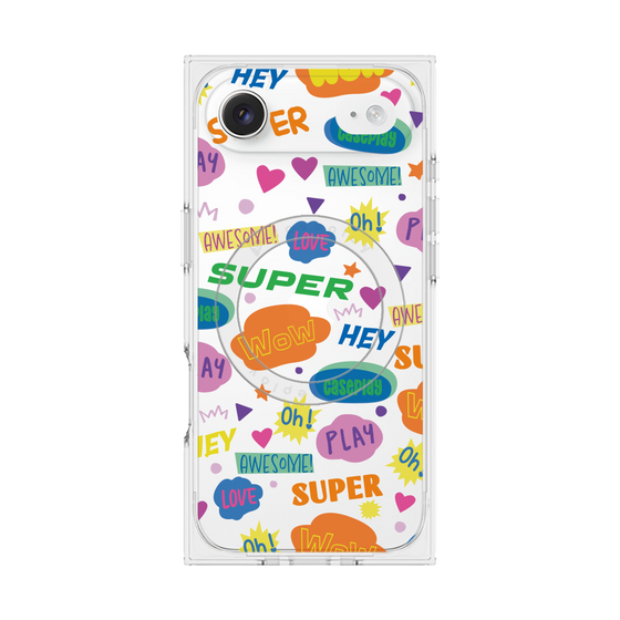 Premium Square Case with MagSafe［ Original - Colorful Moji ］