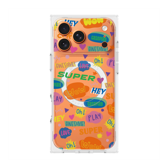 Premium Square Case with MagSafe［ Original - Colorful Moji ］