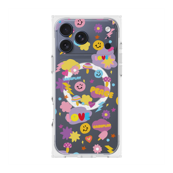 Premium Square Case with MagSafe［ Original - LOVE & PEACE ］